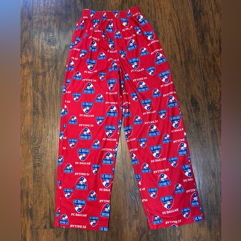 FC Dallas Flannel PJ Pajama Sleep Lounge Pants Red Youth Size L (14/16) Large